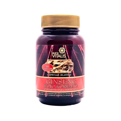 Ginseng Rojo Koreano 50 Capsulas Blandas Aura Vitalis